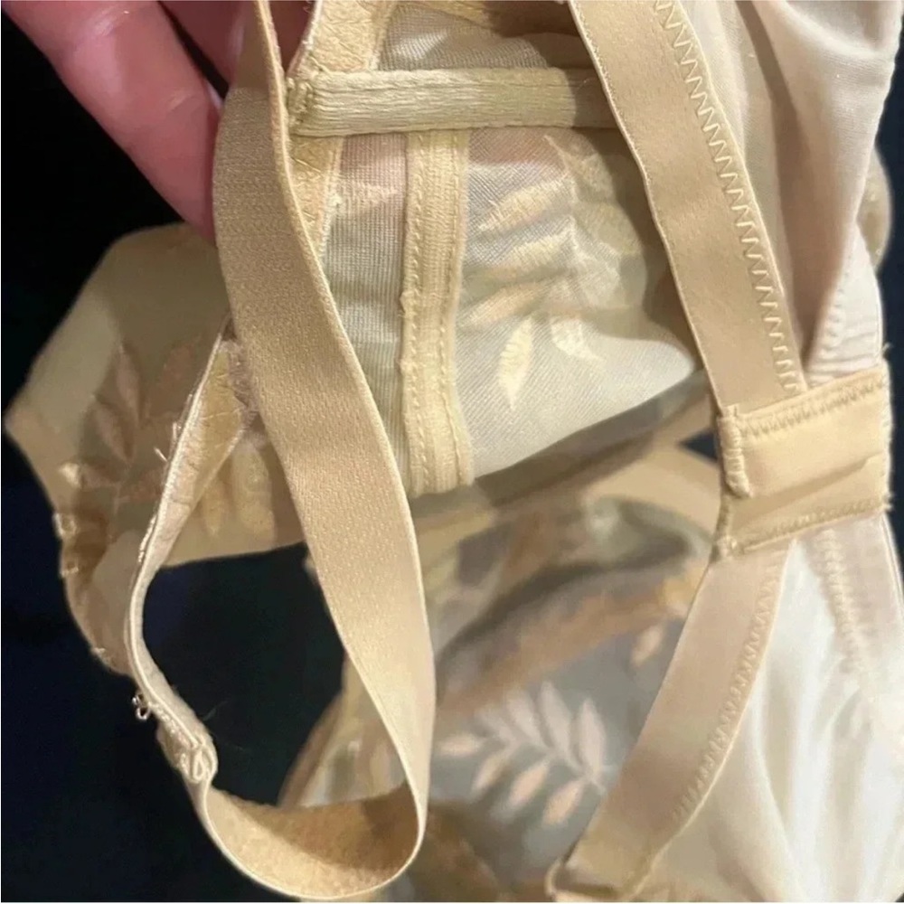 LIKE NEW Panache Tango Bra Beige / Nude Lace Embroidered Underwire Bra 32F (3D) - Picture 5 of 9
